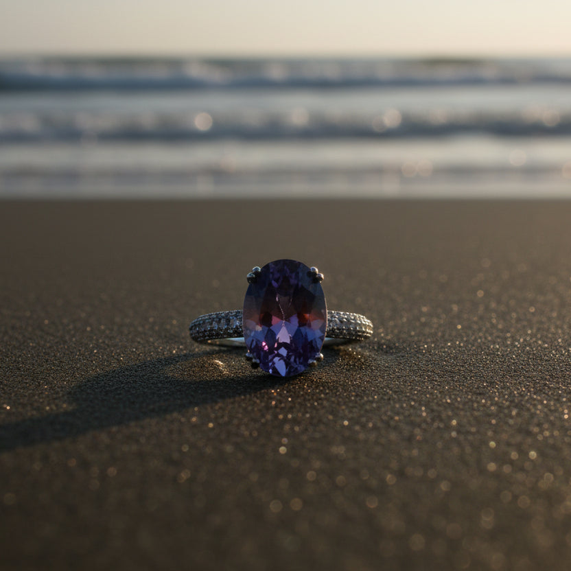 Ethereal Lavender Solitaire Ring
