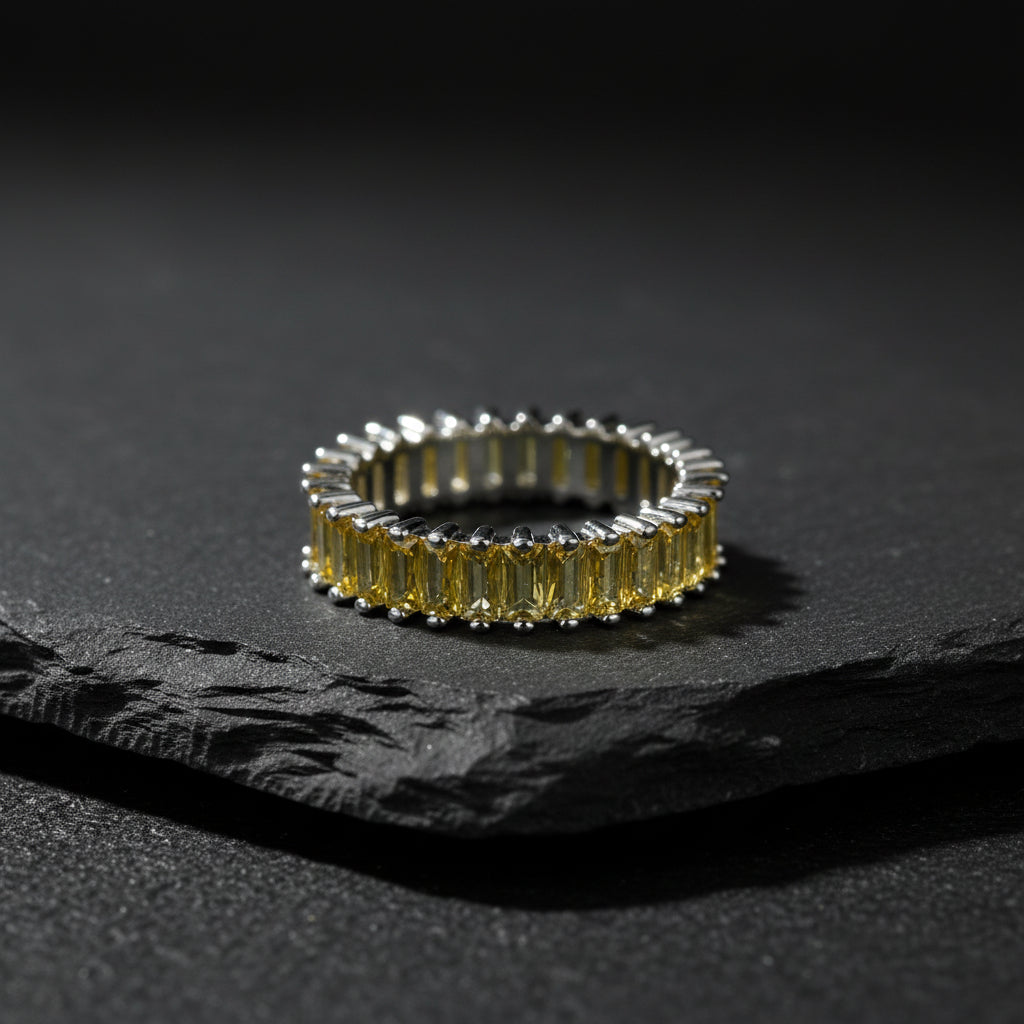 Ethereal Citrine Eternity Ring