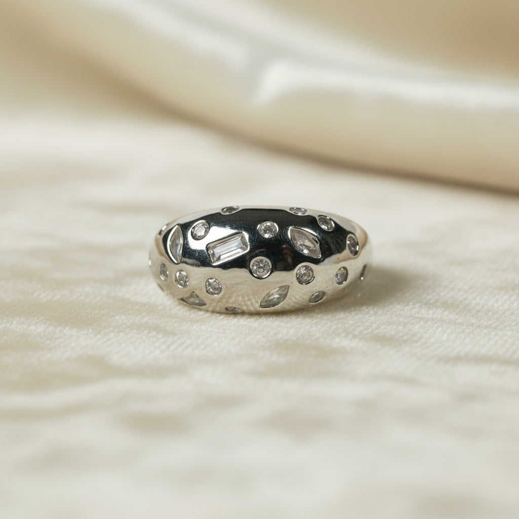 Ethereal Galaxy Dome Ring