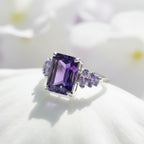 Ethereal Amethyst Trilogy Ring