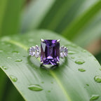 Ethereal Amethyst Trilogy Ring