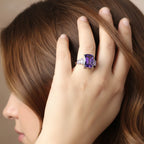 Ethereal Amethyst Trilogy Ring