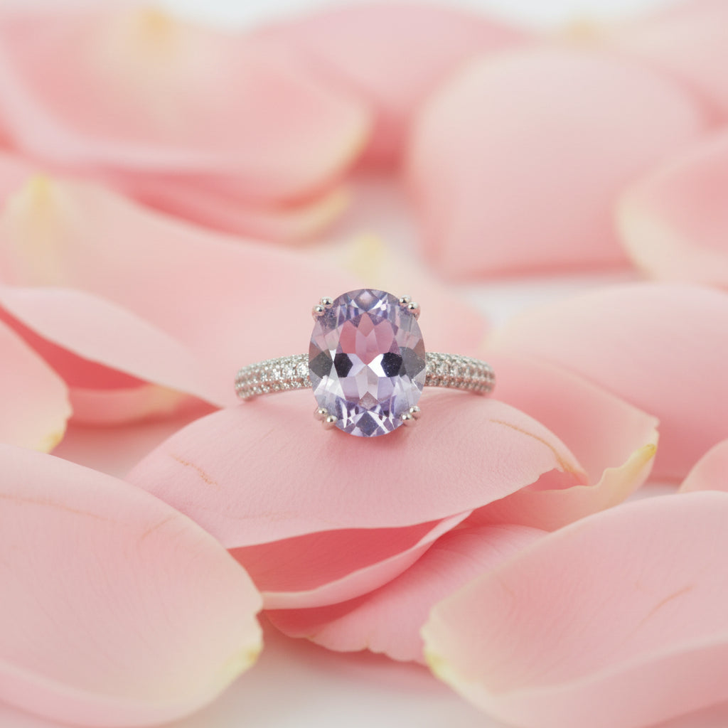 Ethereal Lavender Solitaire Ring
