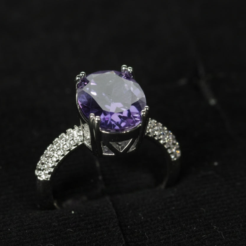 Ethereal Lavender Solitaire Ring