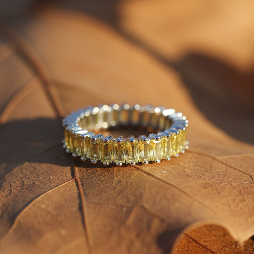 Ethereal Citrine Eternity Ring
