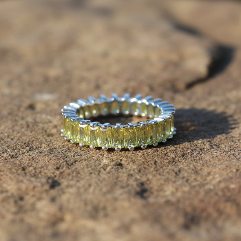 Ethereal Citrine Eternity Ring