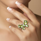 Ethereal Emerald Butterfly Ring
