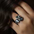 Ethereal Smoky Quartz Cluster Ring