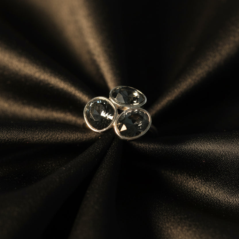 Ethereal Smoky Quartz Cluster Ring