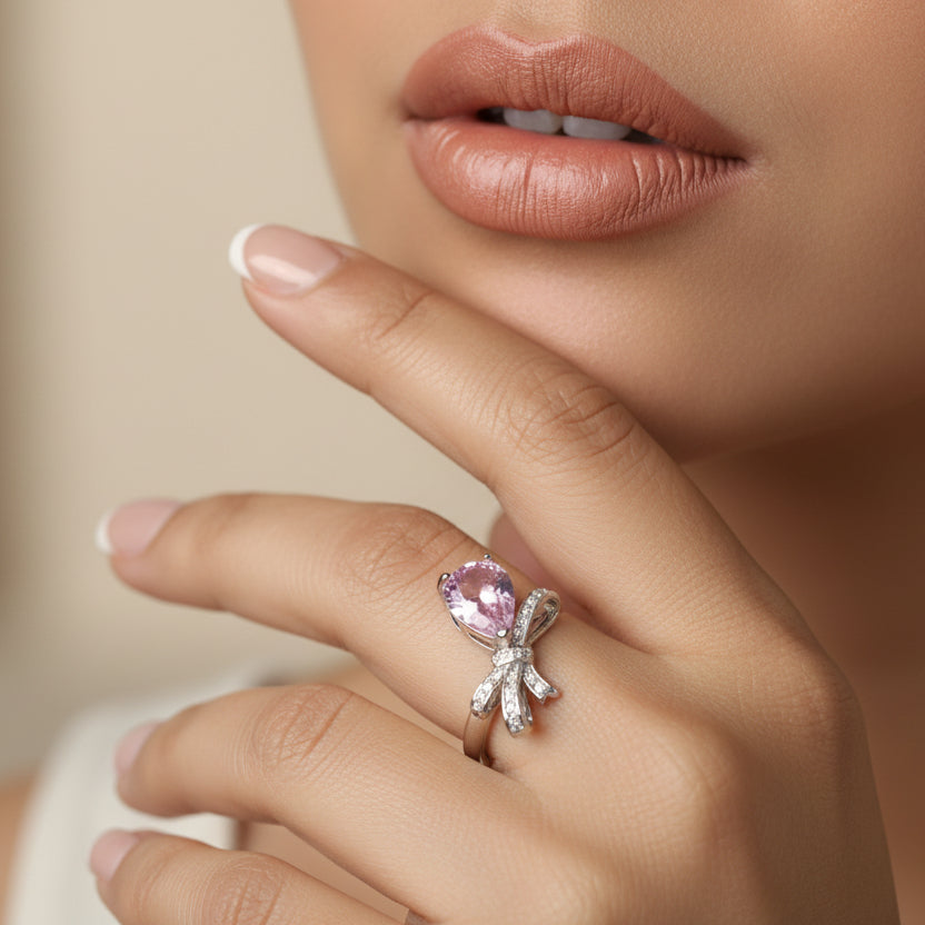 Ethereal Rose Ribbon Ring