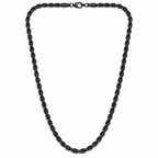 Black Bold Rope Men's Chain | 22 Inch