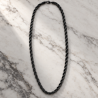 Black Bold Rope Men's Chain | 22 Inch