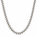 Faceted Leaf-Link Men's Chain | 22 Inch
