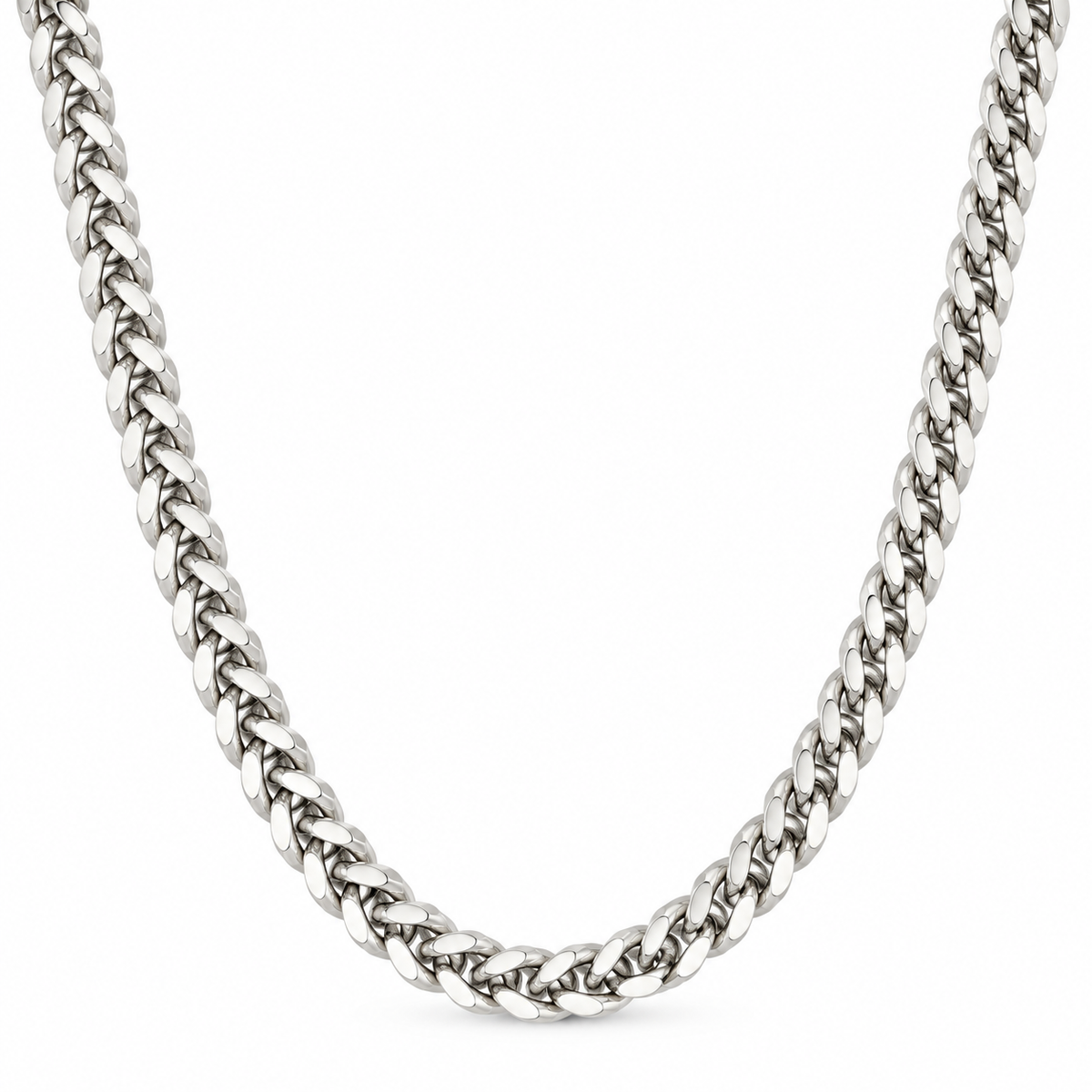Faceted Leaf-Link Men's Chain | 22 Inch
