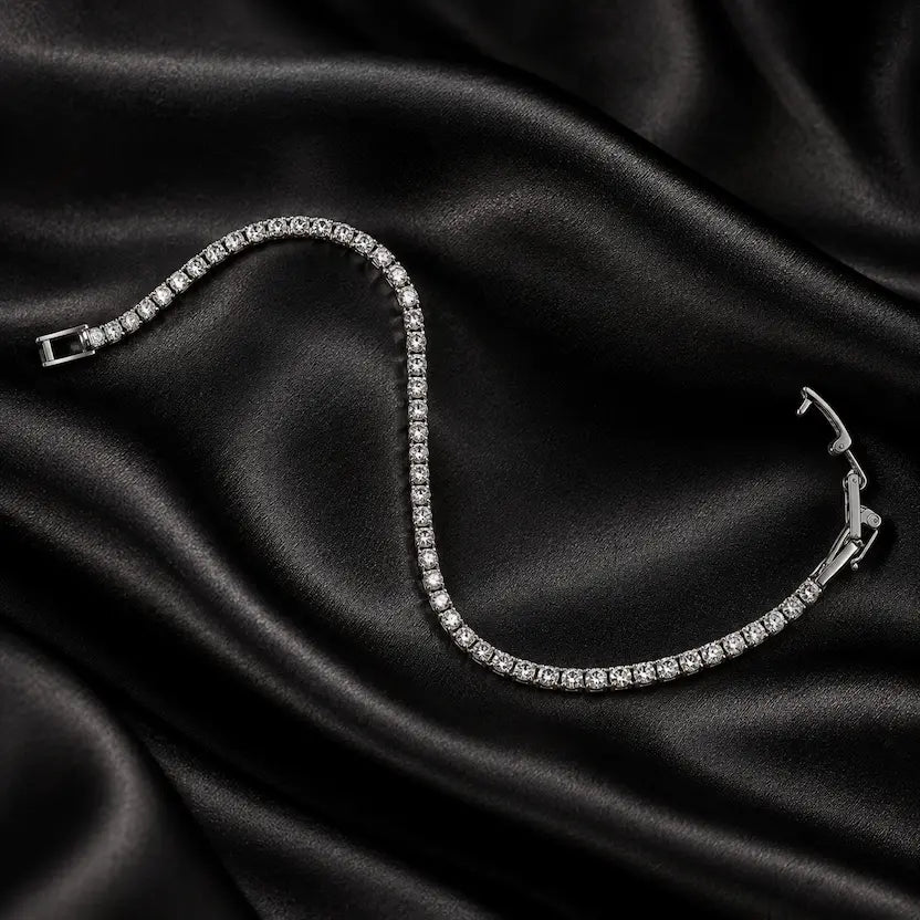 Classic White Crystal Tennis Bracelet