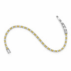 Lemon & White Crystal Tennis Bracelet