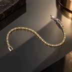 Lemon & White Crystal Tennis Bracelet
