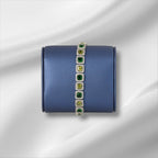 SVORA Emerald Halo Tennis Bracelet with princess-cut emerald, olive, and clear CZ stones set in silver.