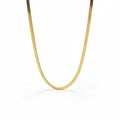 SVORA gold herringbone snake chain necklace, 18K gold plated stainless steel, waterproof and anti-tarnish.