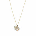 SVORA Interlocking Triple Heart Necklace in gold-tone stainless steel with 18k gold plating.